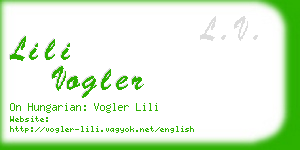 lili vogler business card